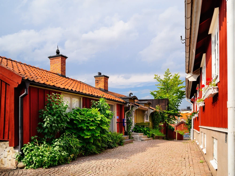 Schweden, Smaland, Kalmar län, Ort Vimmerby, Straße Batsmansbacken, Drehort Astrid Lindgrens "Kalle Blomquist"