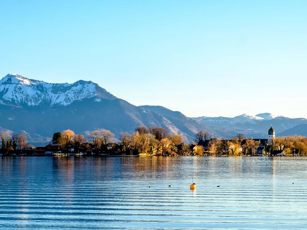 famous chiemsee lake in bavaria - germany