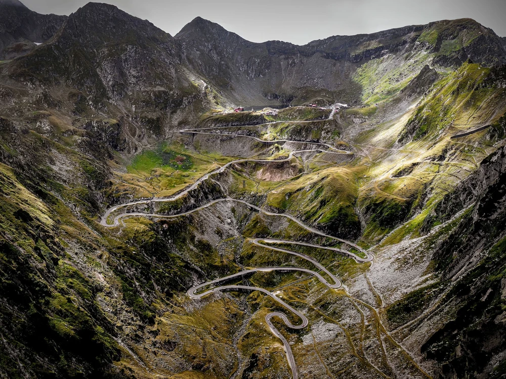 Wonderful mountain scenery. Transfagarasan highway, one of the most beautiful road in Europe, Romania (Transfagarash). High resolution
