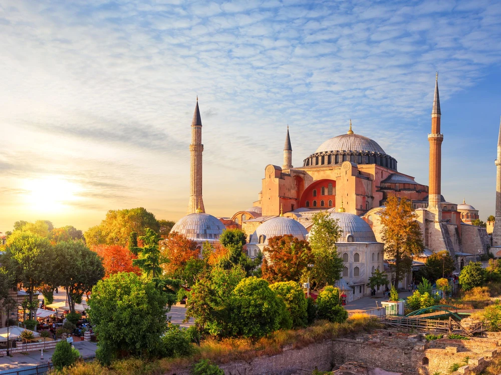 Hagia Sophia, the former cathedral and an Ottoman Mosque, a famous place of visit in Istanbul.