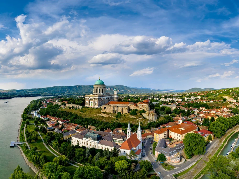 Beautiful city panorama, Esztergom, Hungary
