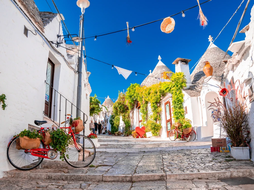 Traditional trulli houses in Alberobello, province Bari, region Puglia, Italy. Beautiful Italy, Bari region.