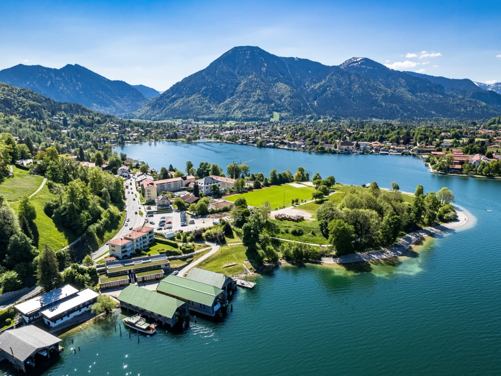 landscape at the lake tegernsee - bavaria - Tegernsee Village