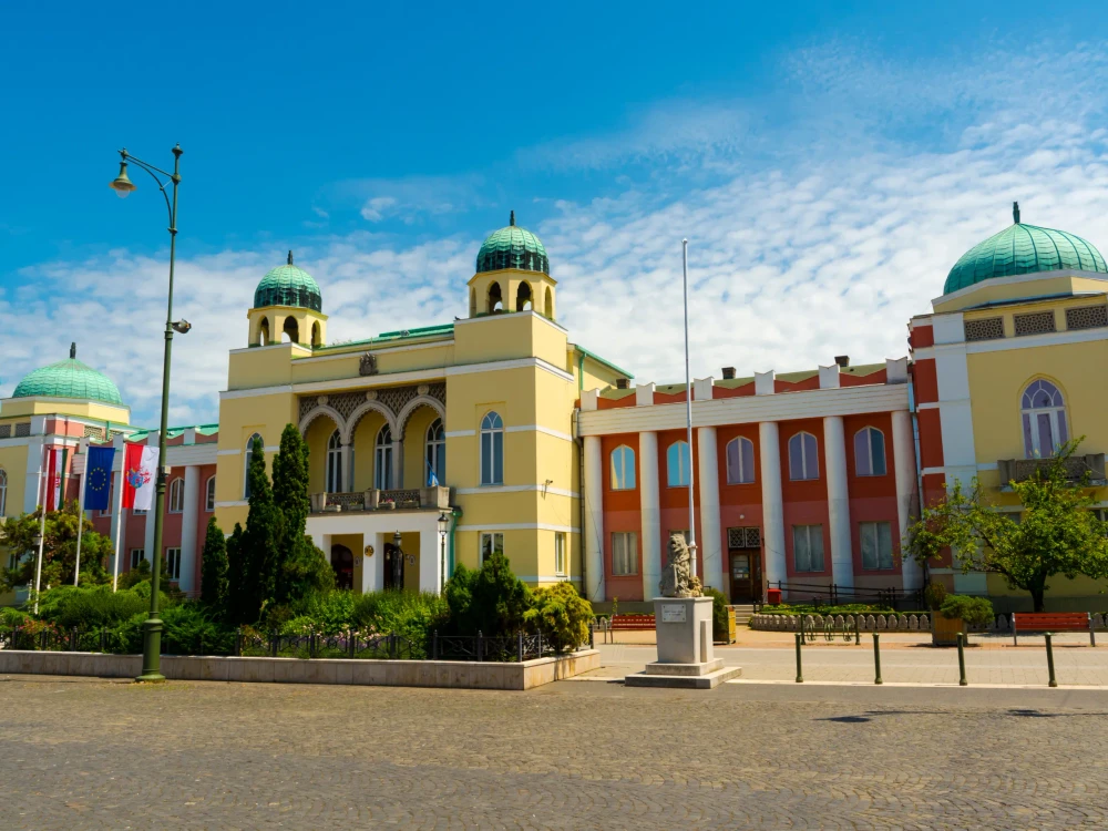 The Town Hall of Mohacs in Hungary