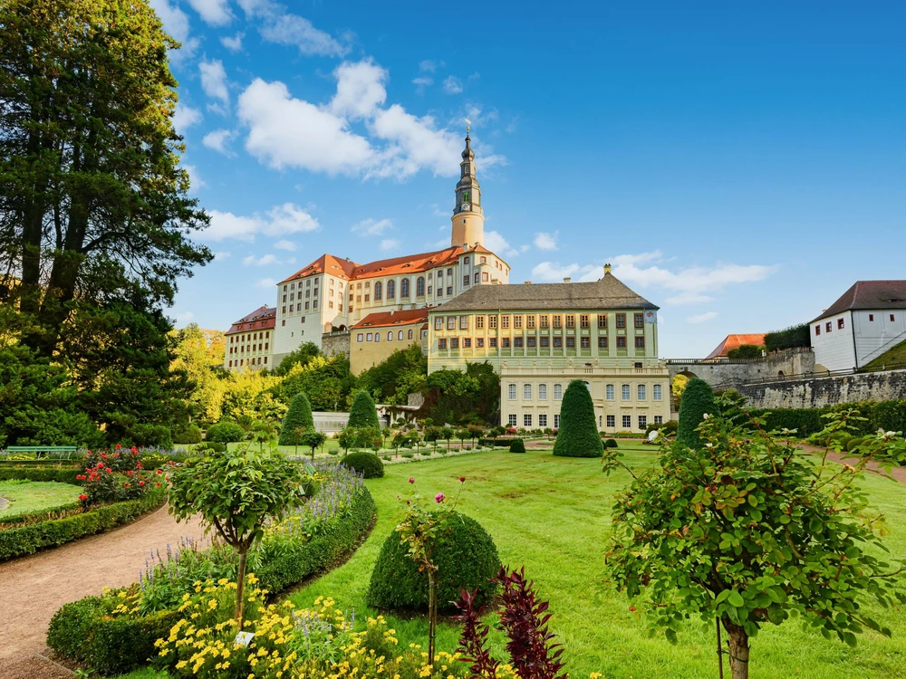 The castle of Weesenstein in saxony, a castle in saxony near the river Muglitz.