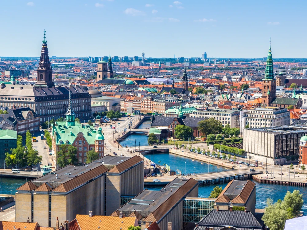 Copenhagen City, Denmark, Scandinavia. Beautiful summer day