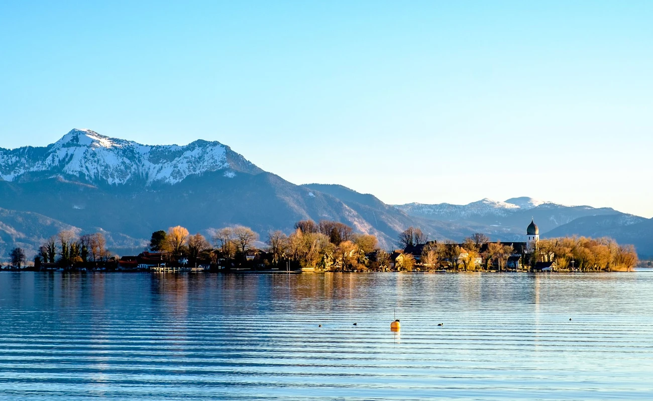famous chiemsee lake in bavaria - germany