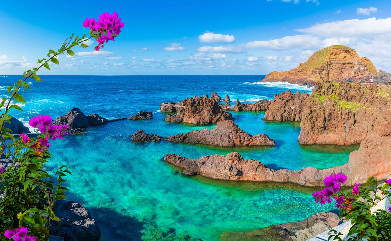 Natural pool at Porto Moniz, Madeira island, Portugal