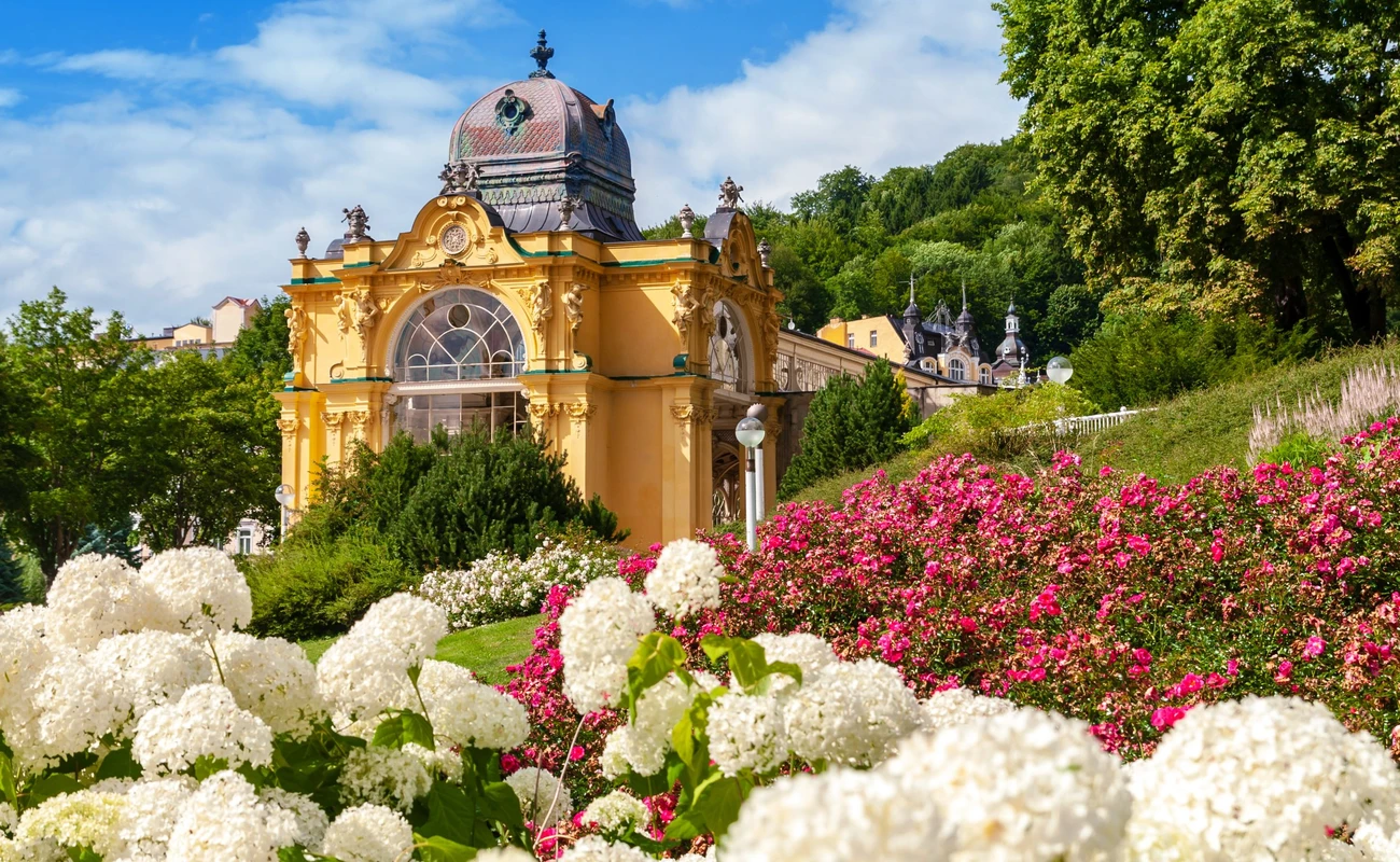 Romantic architecture of Bohemia. Marianske Lazne (Marienbad), Czech Republic