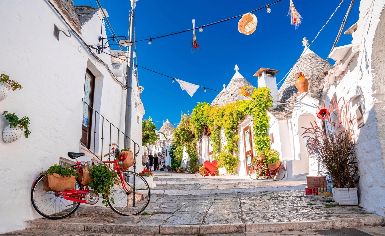 Traditional trulli houses in Alberobello, province Bari, region Puglia, Italy. Beautiful Italy, Bari region.