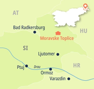 Eine Karte der Reiseroute