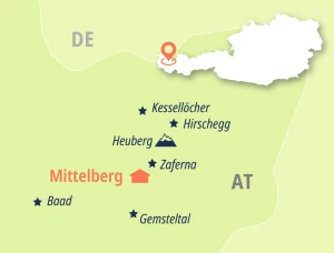 Eine Karte der Reiseroute
