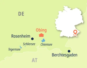 Eine Karte der Reiseroute