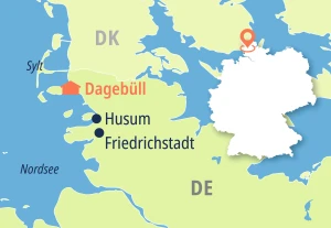 Eine Karte der Reiseroute