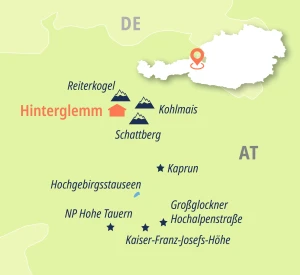Eine Karte der Reiseroute