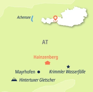 Eine Karte der Reiseroute