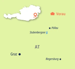 Eine Karte der Reiseroute