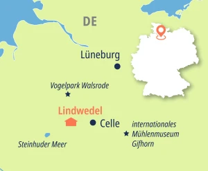 Eine Karte der Reiseroute