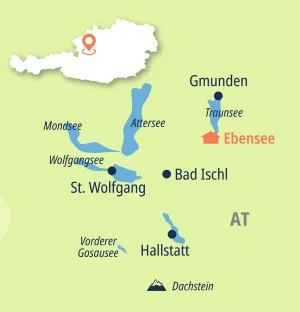 Eine Karte der Reiseroute