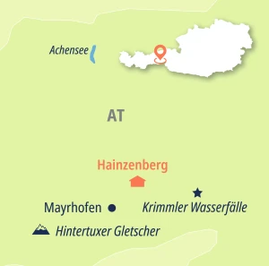 Eine Karte der Reiseroute