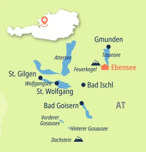 Eine Karte der Reiseroute
