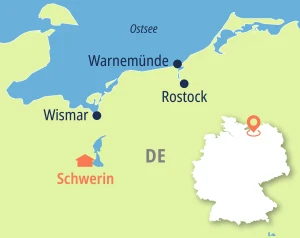Eine Karte der Reiseroute