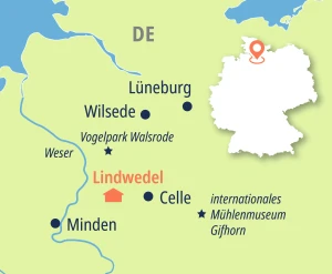 Eine Karte der Reiseroute