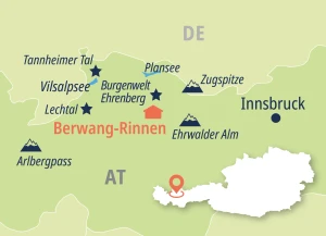 Eine Karte der Reiseroute