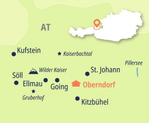 Eine Karte der Reiseroute