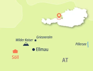Eine Karte der Reiseroute